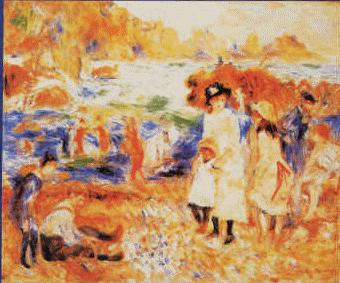 Pierre Renoir Beach Scene Spain oil painting art